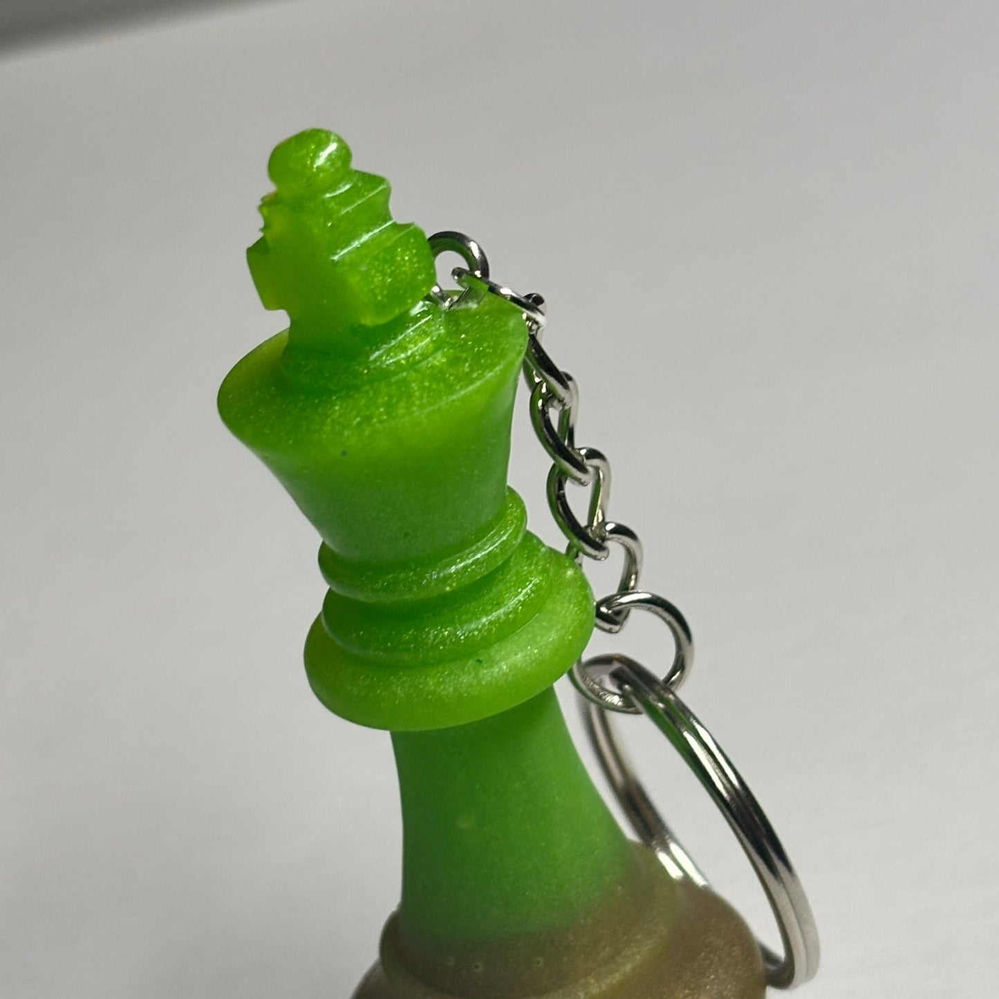 Brown/Green King - Handmade Resin Keychain