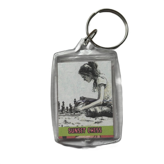 Chess on the Beach - Chess  Photo Keychain