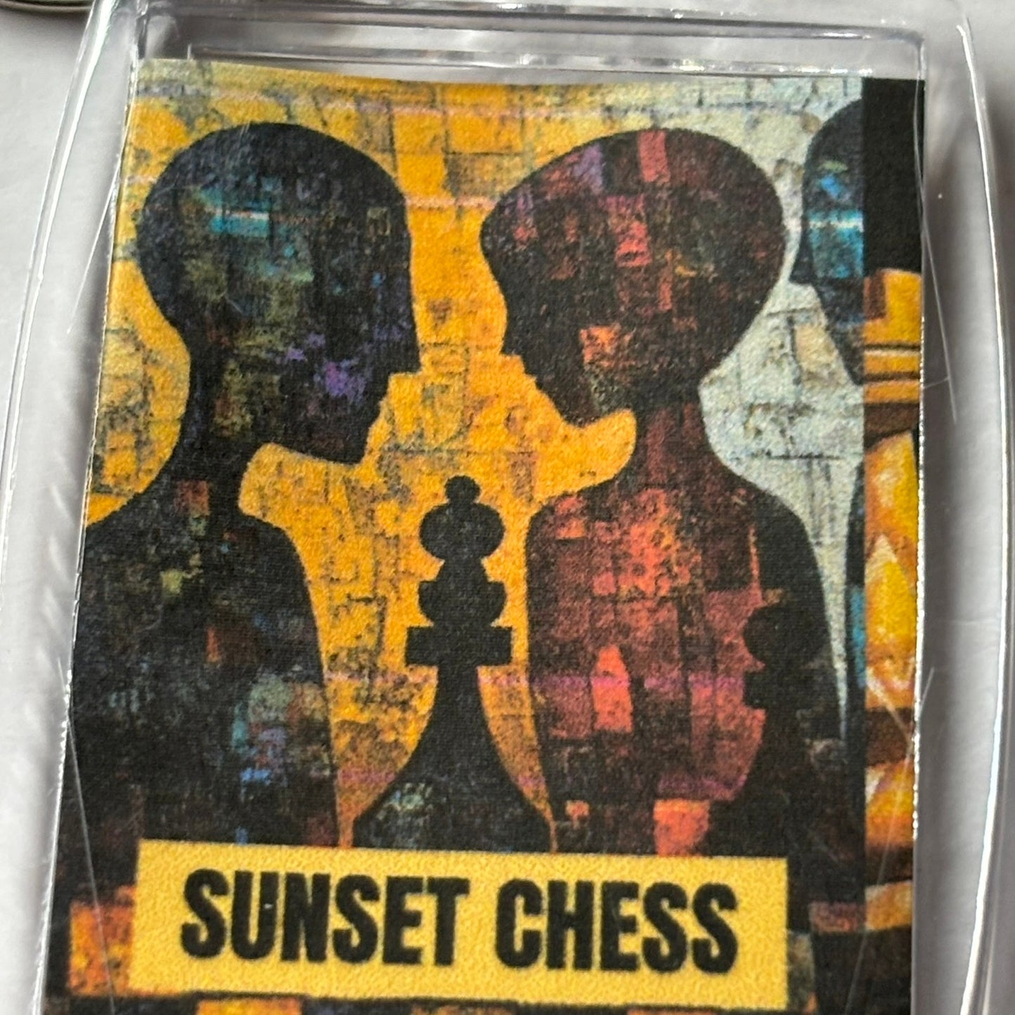 Dark Figures - Chess  Photo Keychain