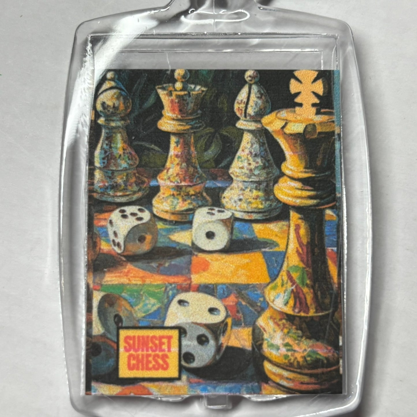 Roll Dice - Chess  Photo Keychain