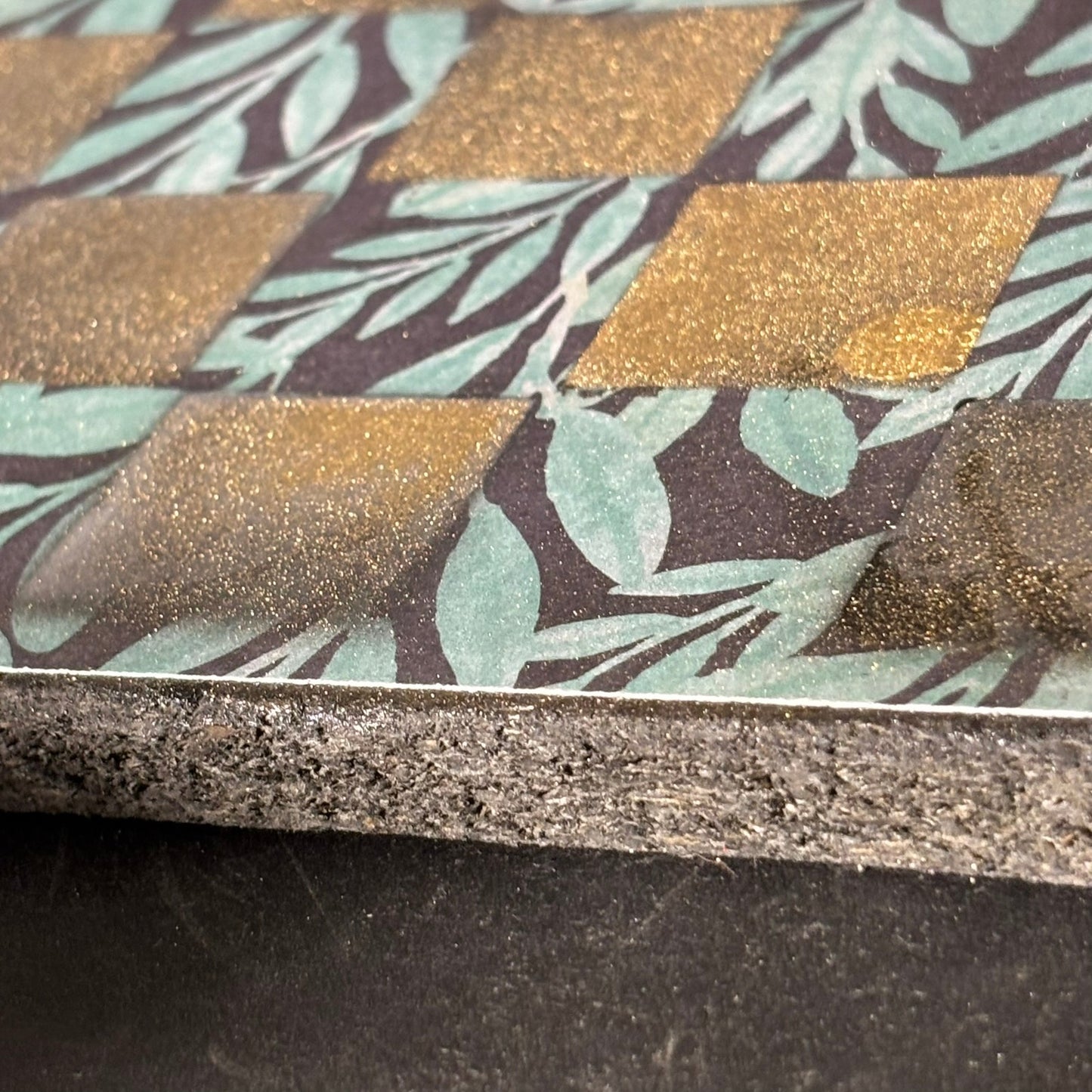 Golden Leaf Pattern - Scrapbook Chess Board