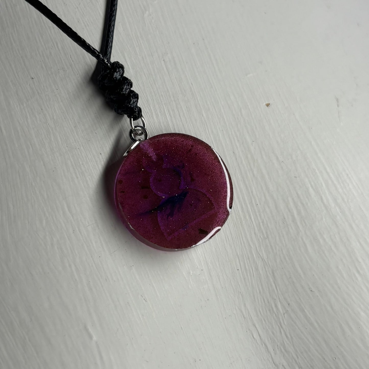 Simple Purple Pawn - Handmade Resin Chess Necklace