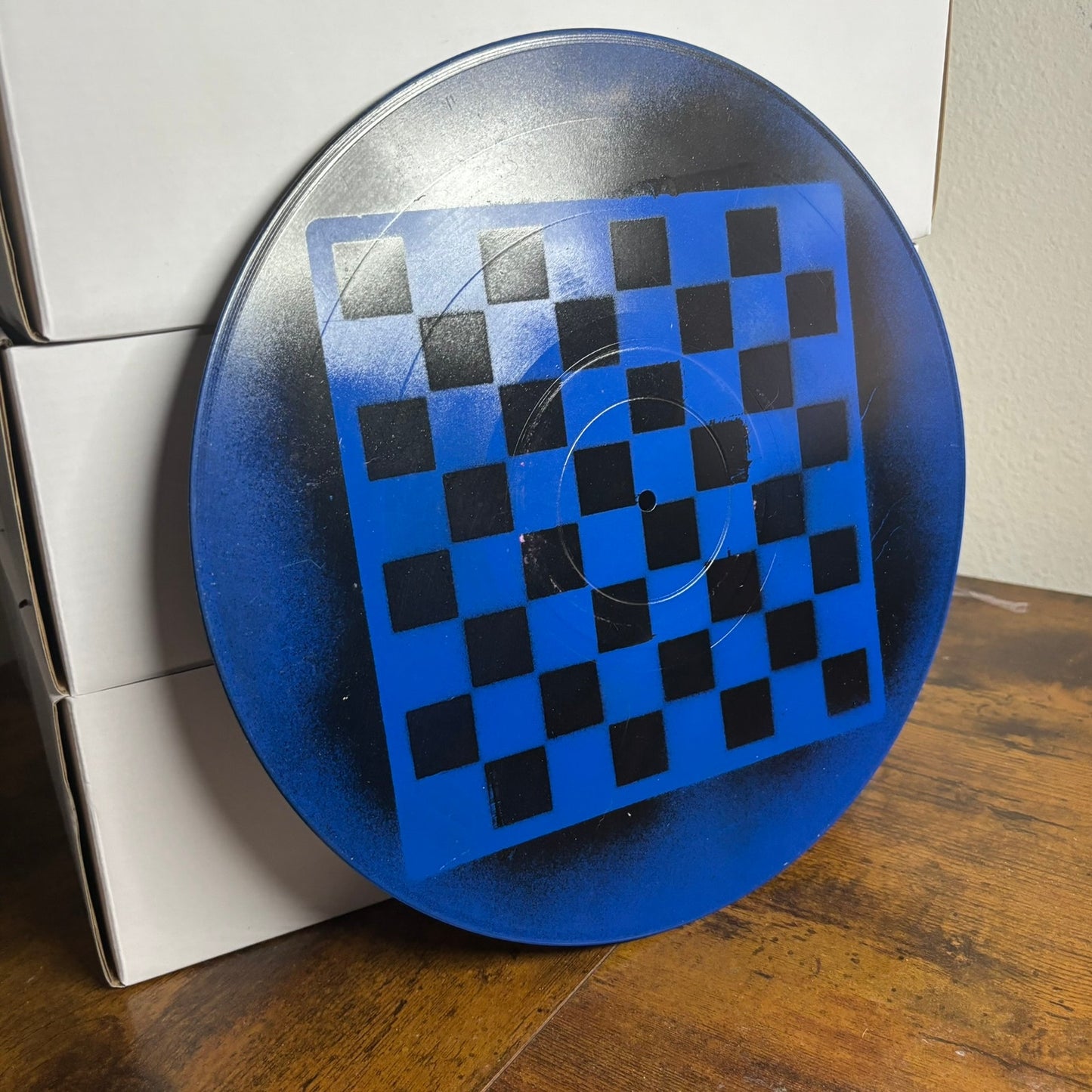 Deep Blue - Vinyl Chess Board