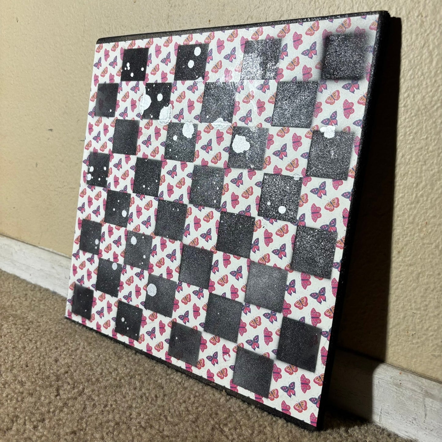 Simple Butterflies - Scrapbook Chess Board