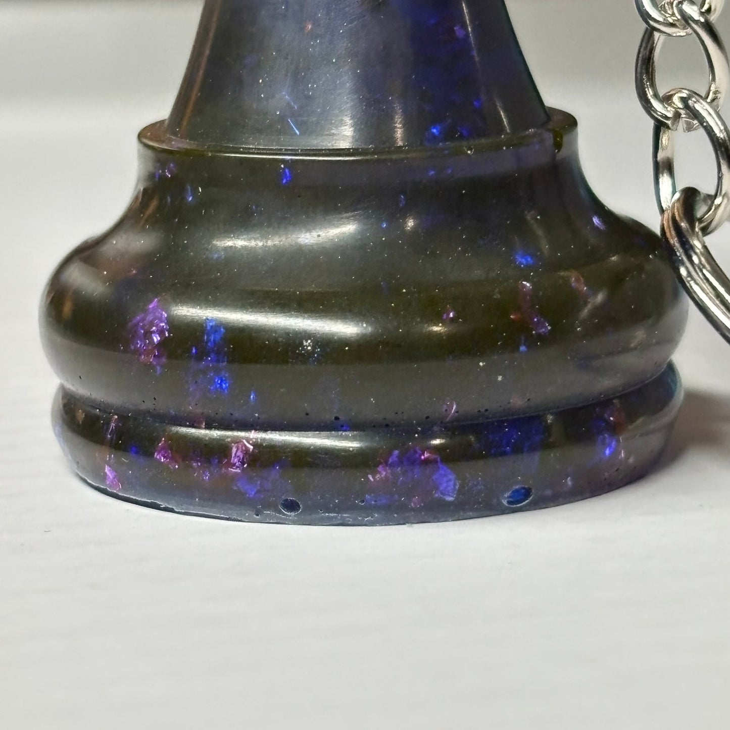 Midnight Rook - Handmade Resin Keychain - Large Edition