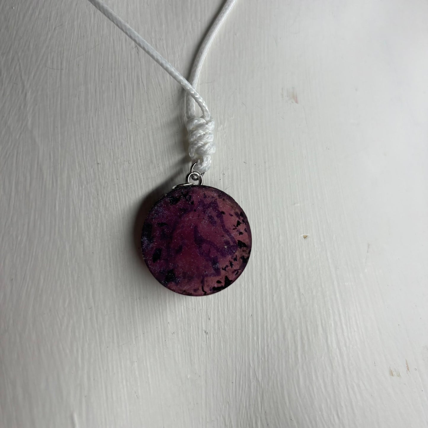 Hidden Purple Knight - Handmade Resin Chess Necklace