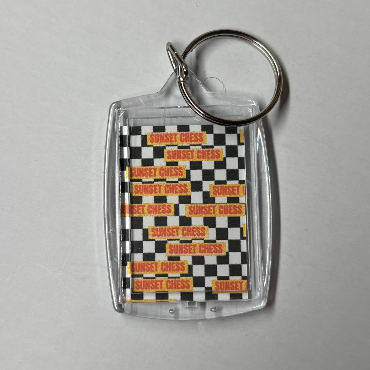 Truckers Play Too - Sunset Chess Photo Keychain
