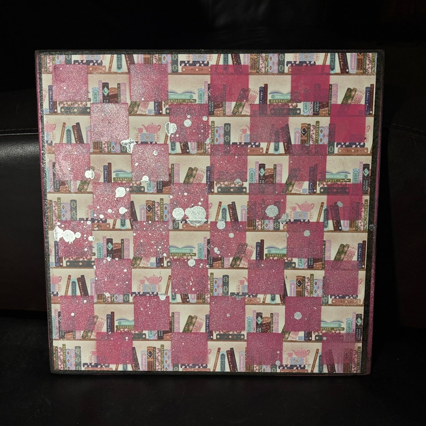 Pink Library - Scrapbook Chess Board