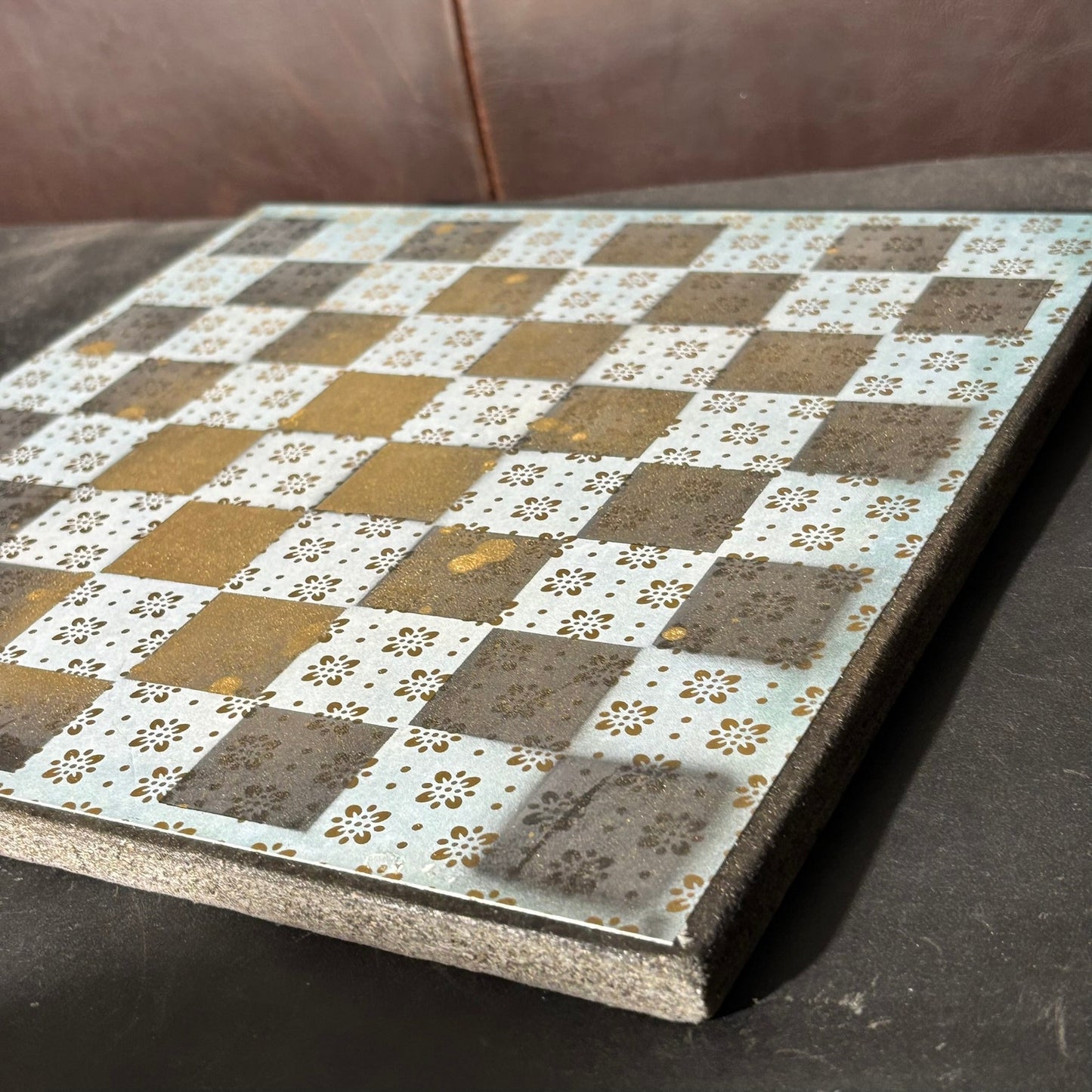 Gold & White - Scrapbook Chess Board
