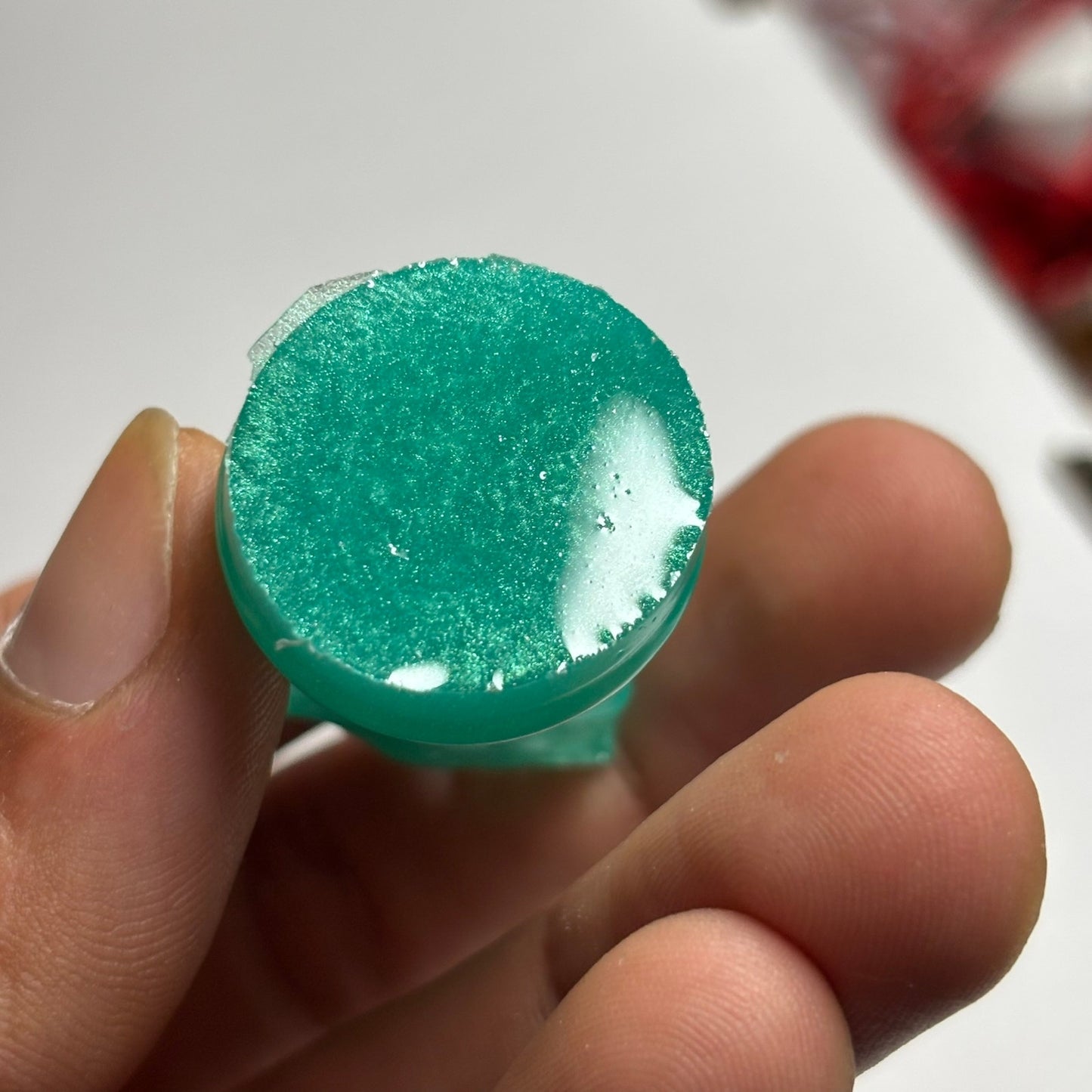 Solid Green Knight - Handmade Resin Keychain
