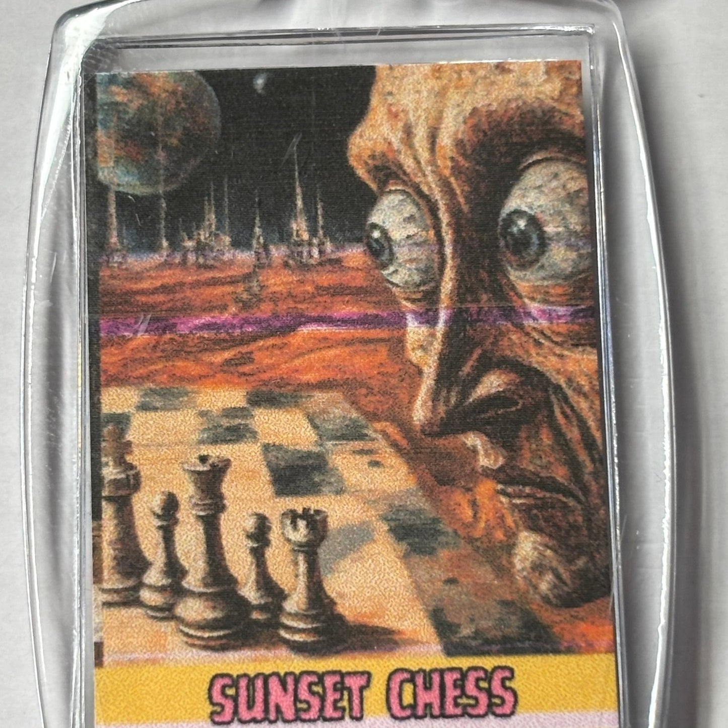 Mars Face - Chess  Photo Keychain