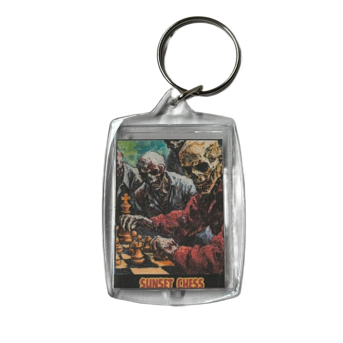 Skull Heads - Chess  Photo Keychain