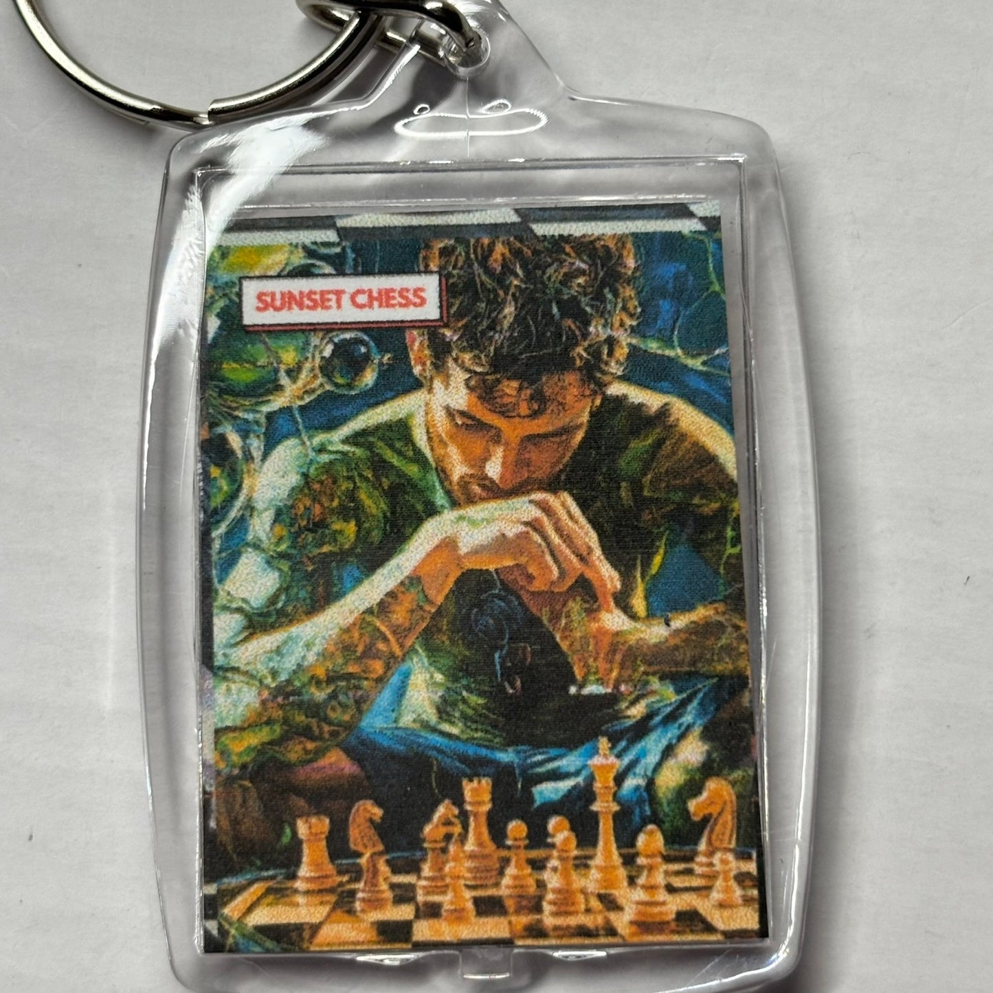 Thinking Man - Chess  Photo Keychain