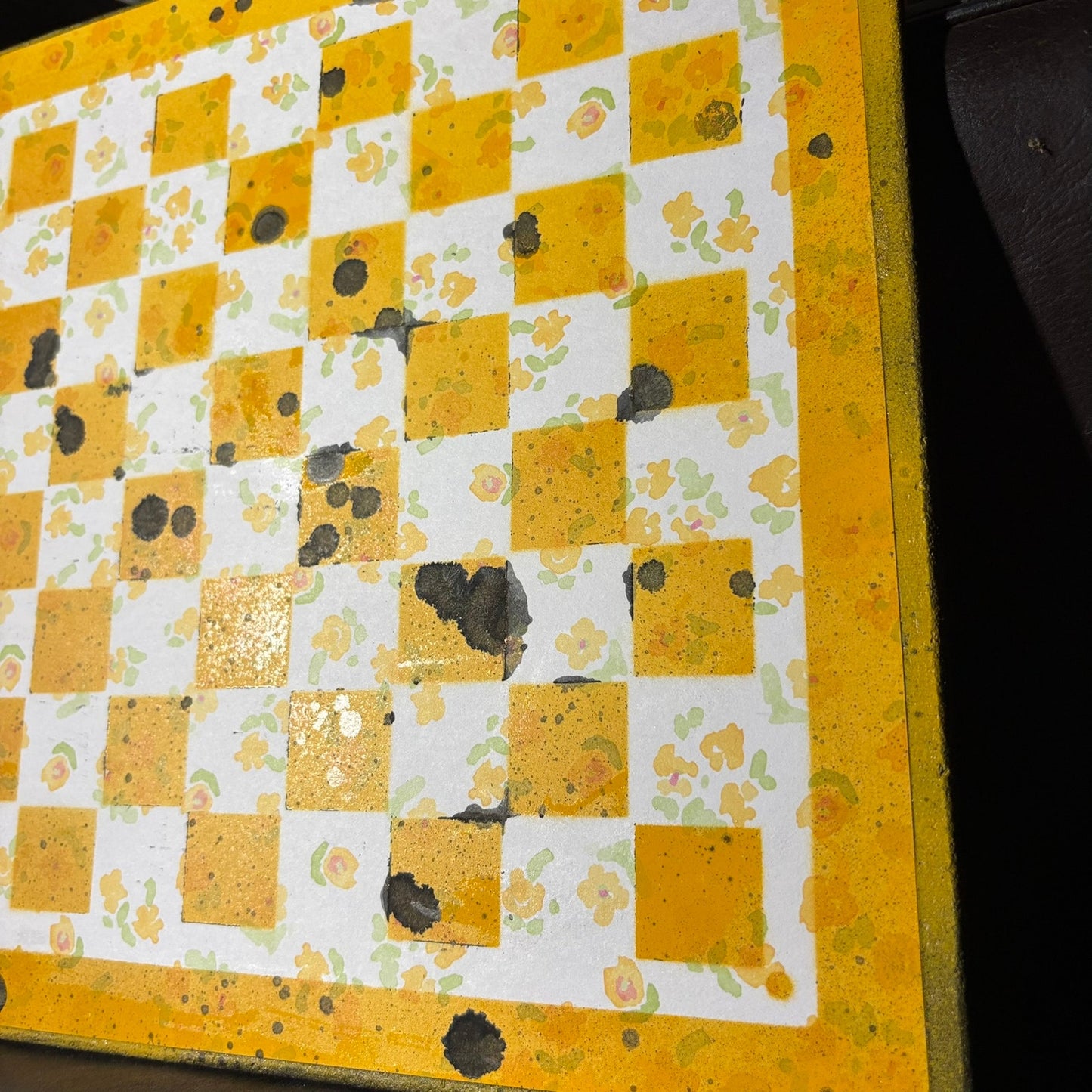 Sunset Yellow - Scrapbook Chess Board