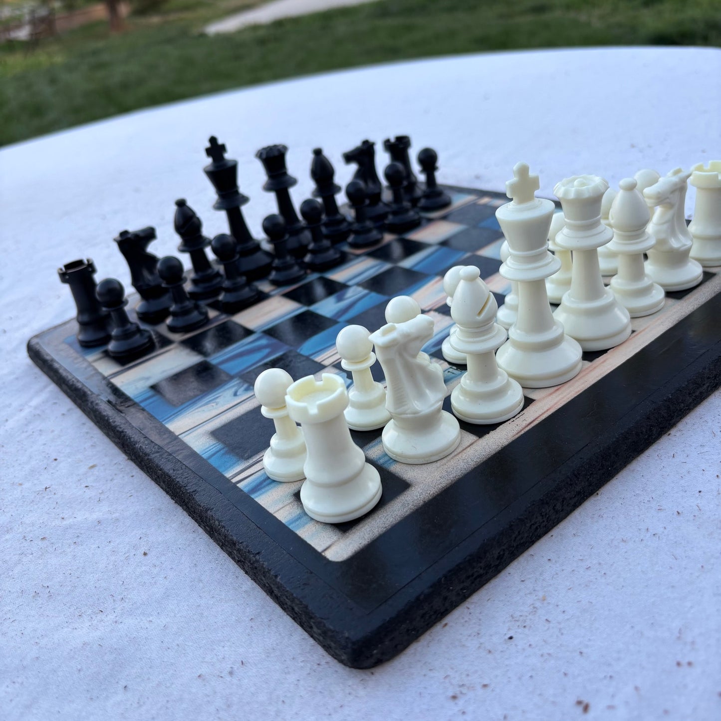 Marble Swirl - Scrapbook Chess Set