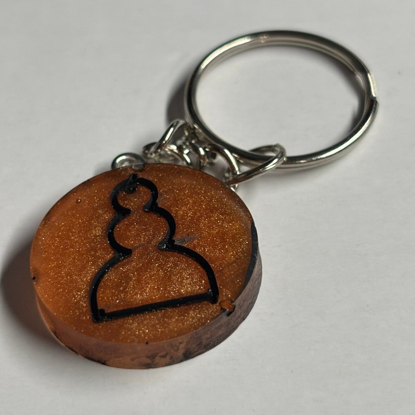 Amber Pawn - Handmade Resin Keychain