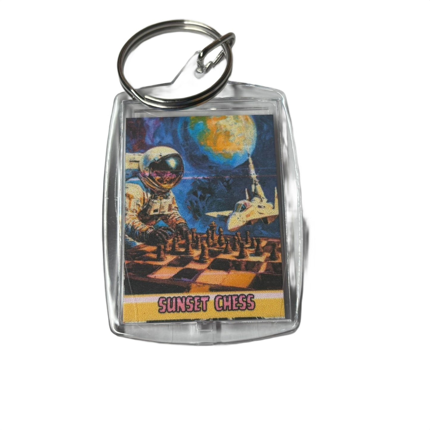 Space Games - Chess  Photo Keychain