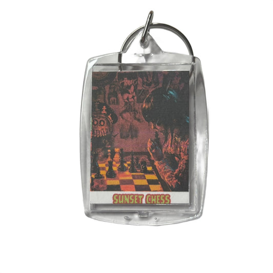 Late Night Study - Chess  Photo Keychain