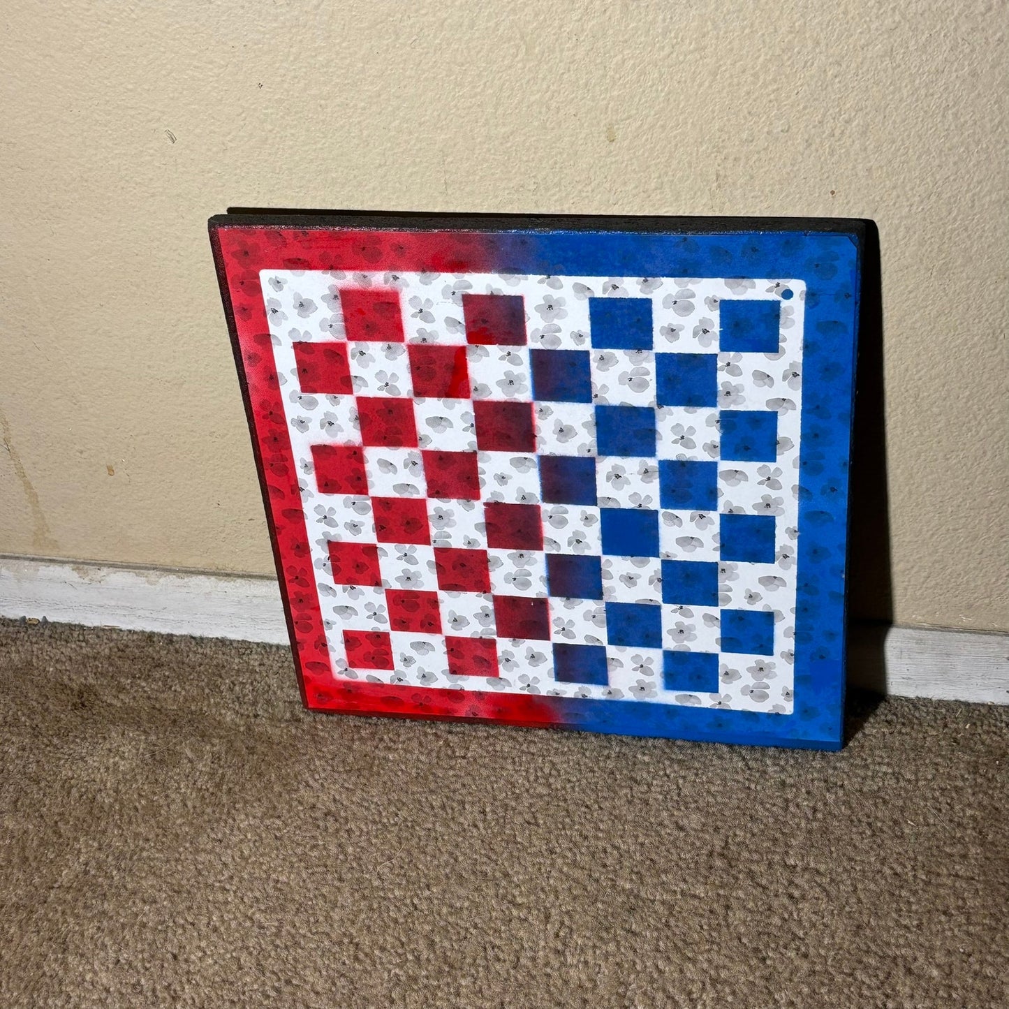 Blue & Red - Scrapbook Chess Board