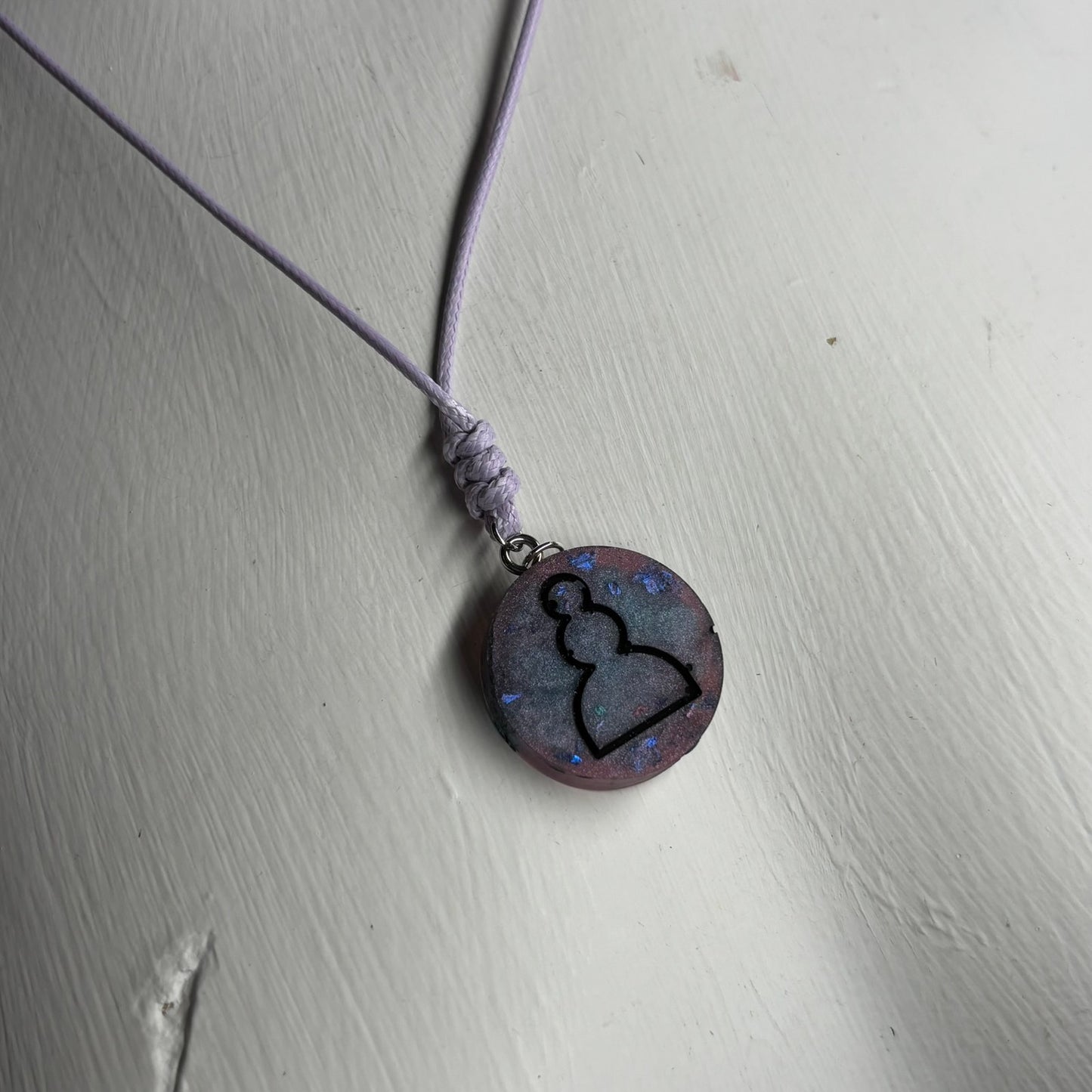 Space Blue Pawn - Handmade Resin Chess Necklace