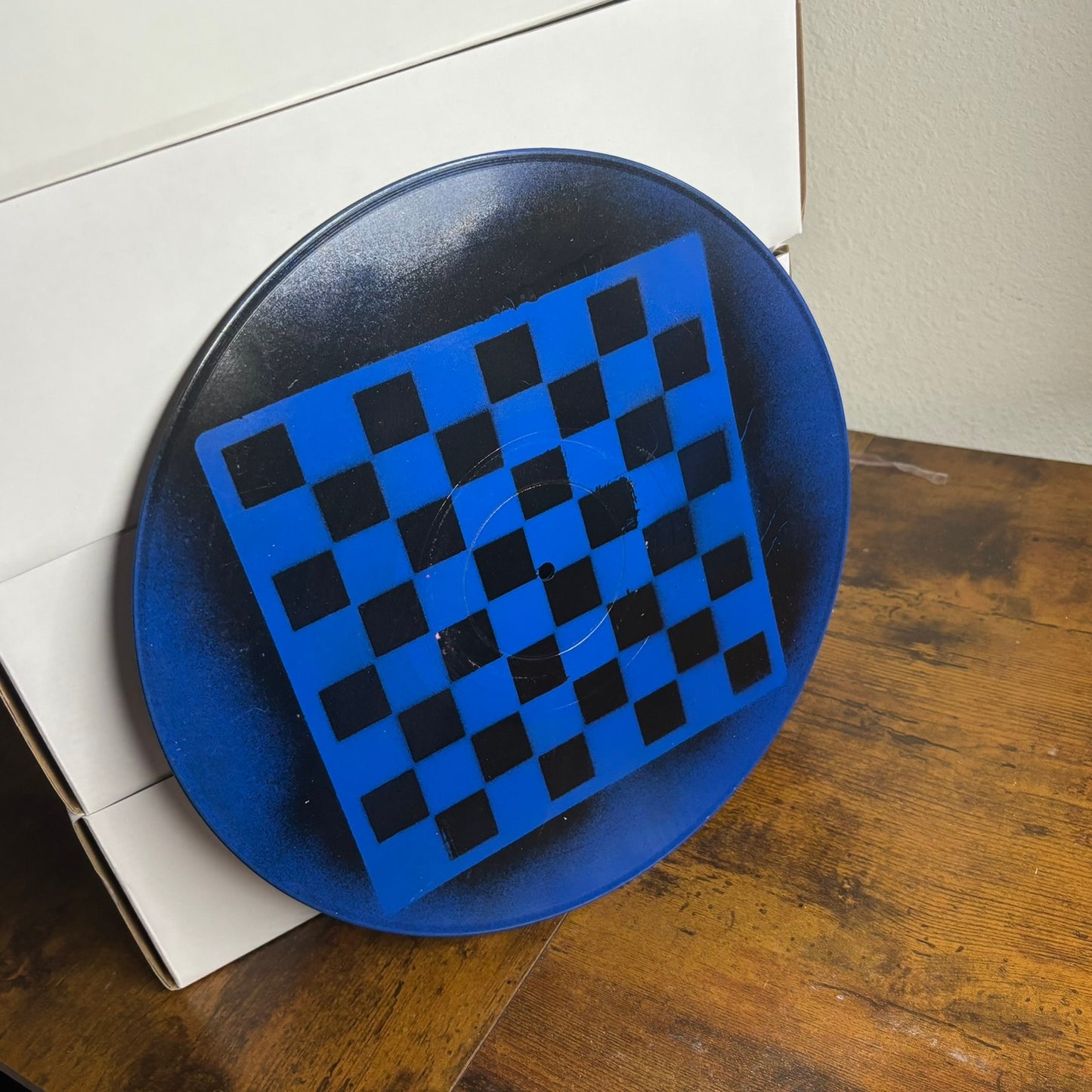 Deep Blue - Vinyl Chess Board