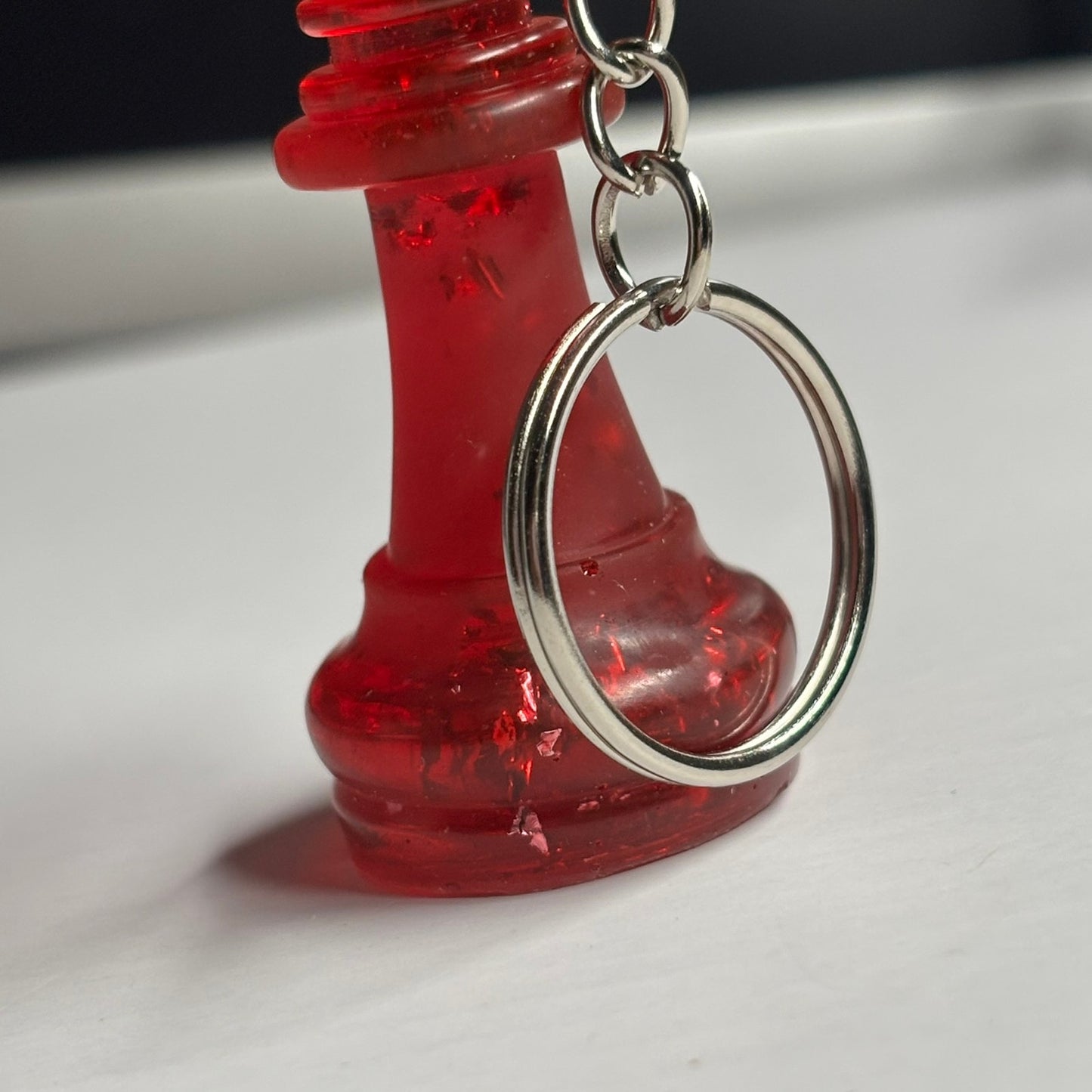 Red Crystal King - Handmade Resin Keychain