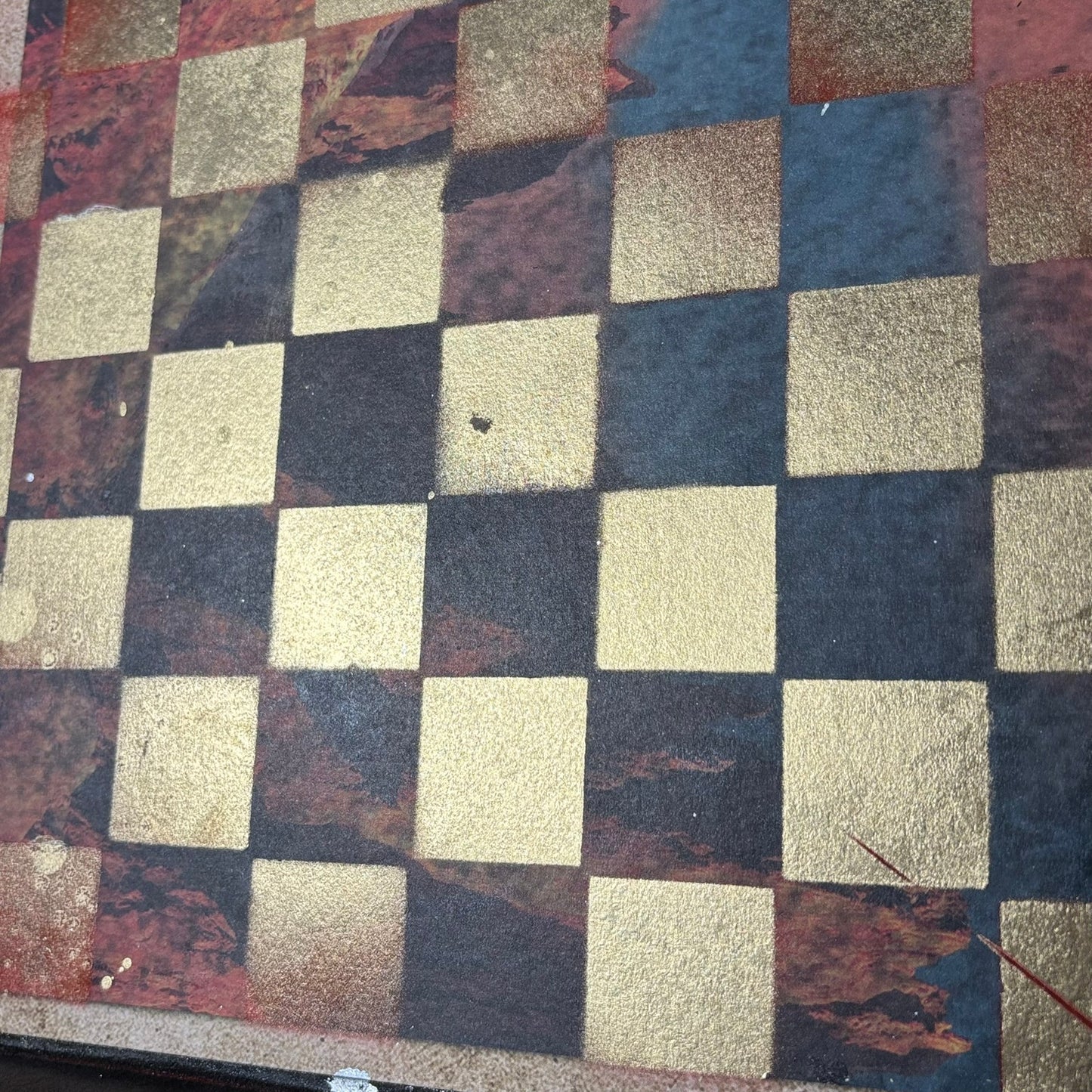 Vintage Rock Gold - Scrapbook Chess Board