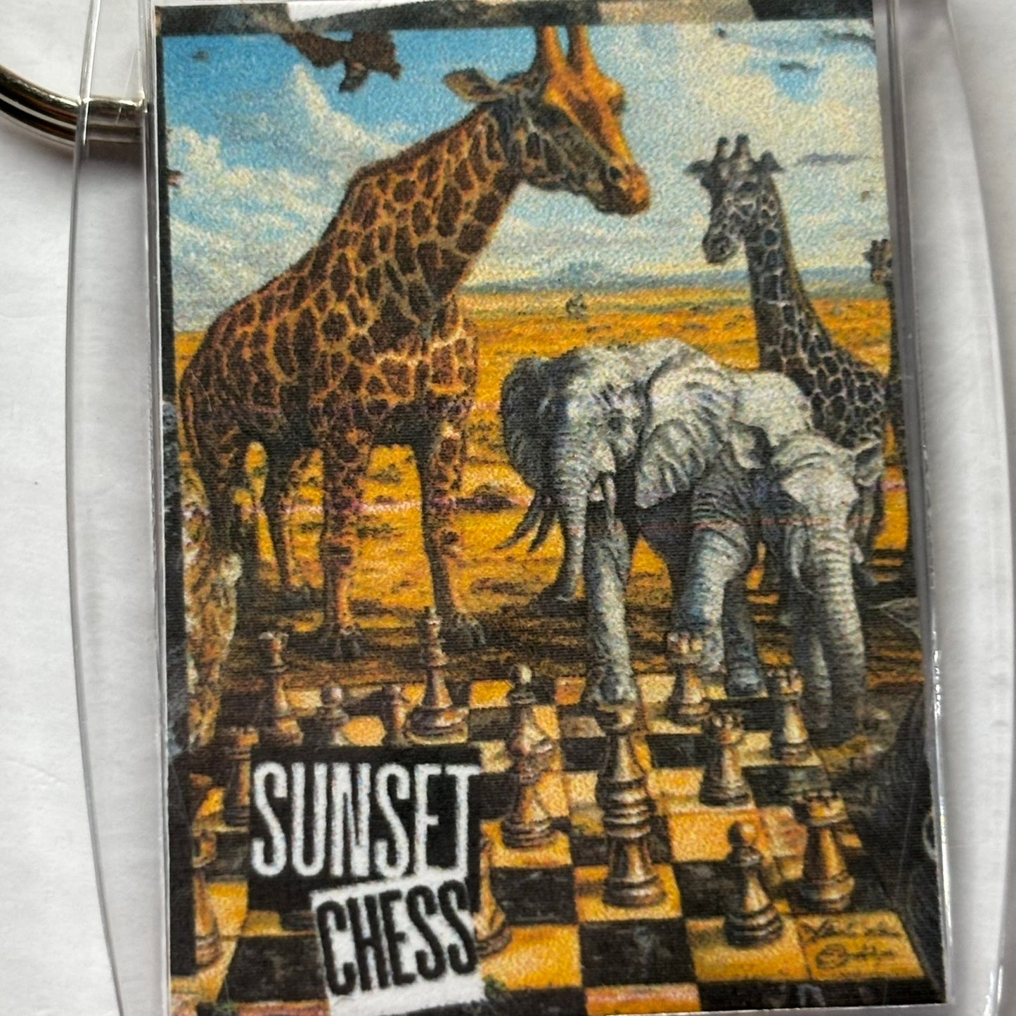 The Safari - Chess  Photo Keychain