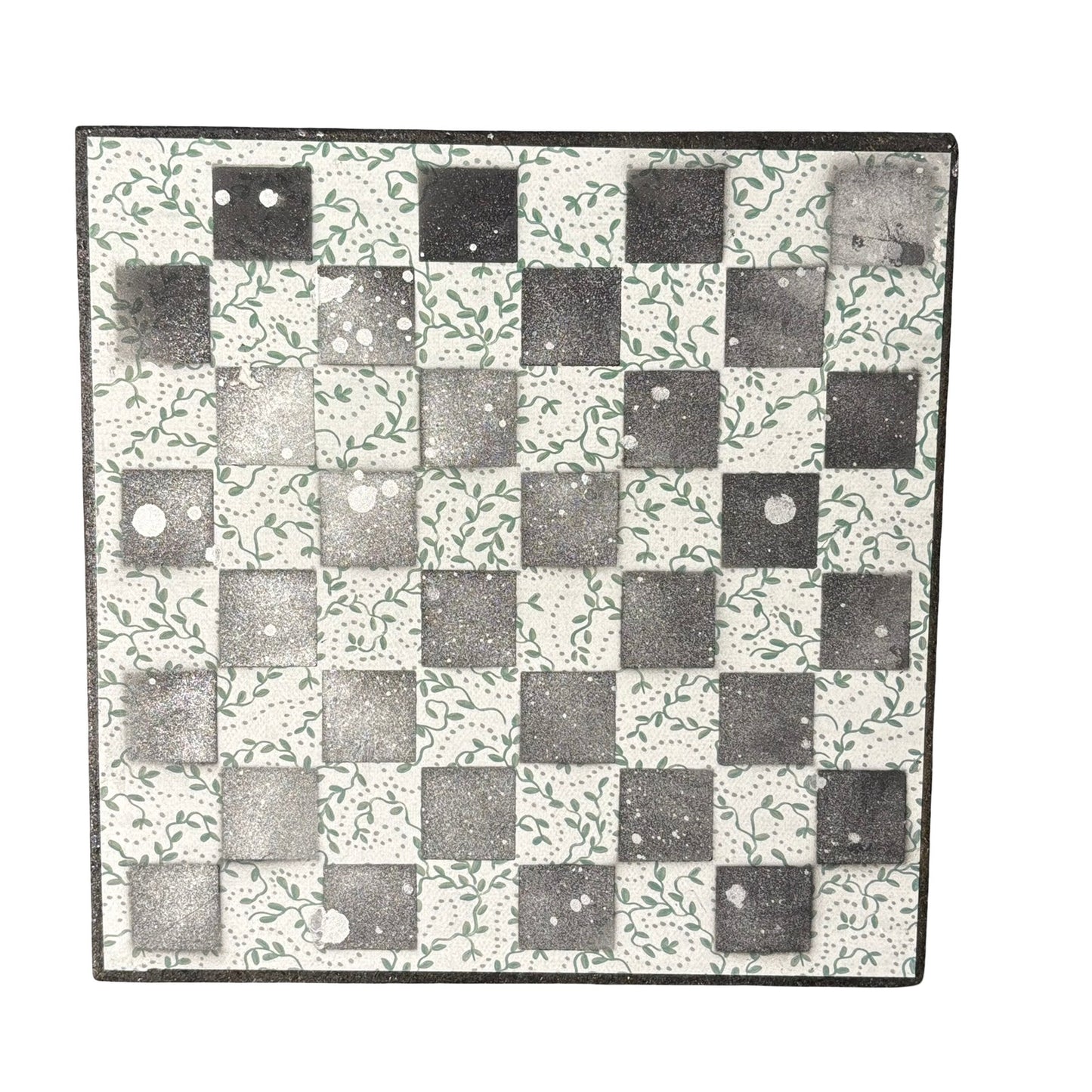 Vintage Chrome Mist - Scrapbook Chess Board