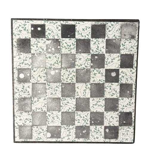 Vintage Chrome Mist - Scrapbook Chess Board