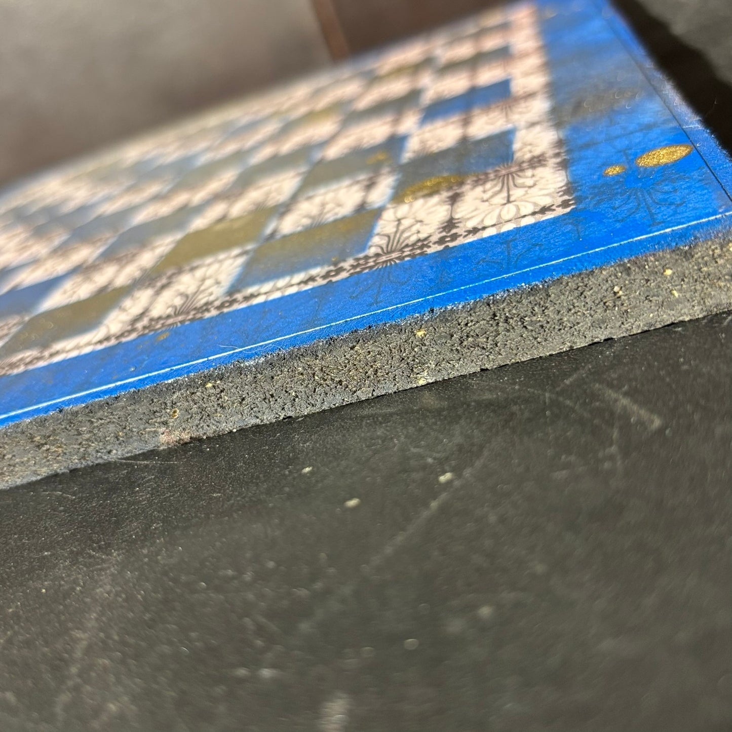 Golden Blue - Scrapbook Chess Board