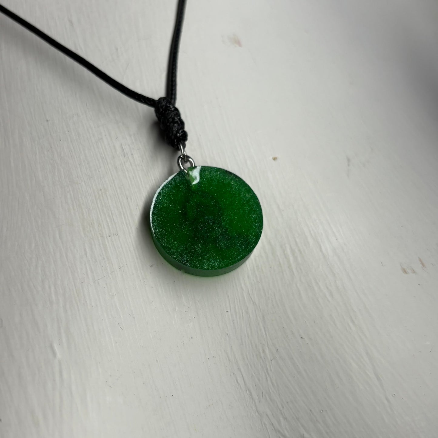 Green Bishop - Handmade Resin Chess Necklace