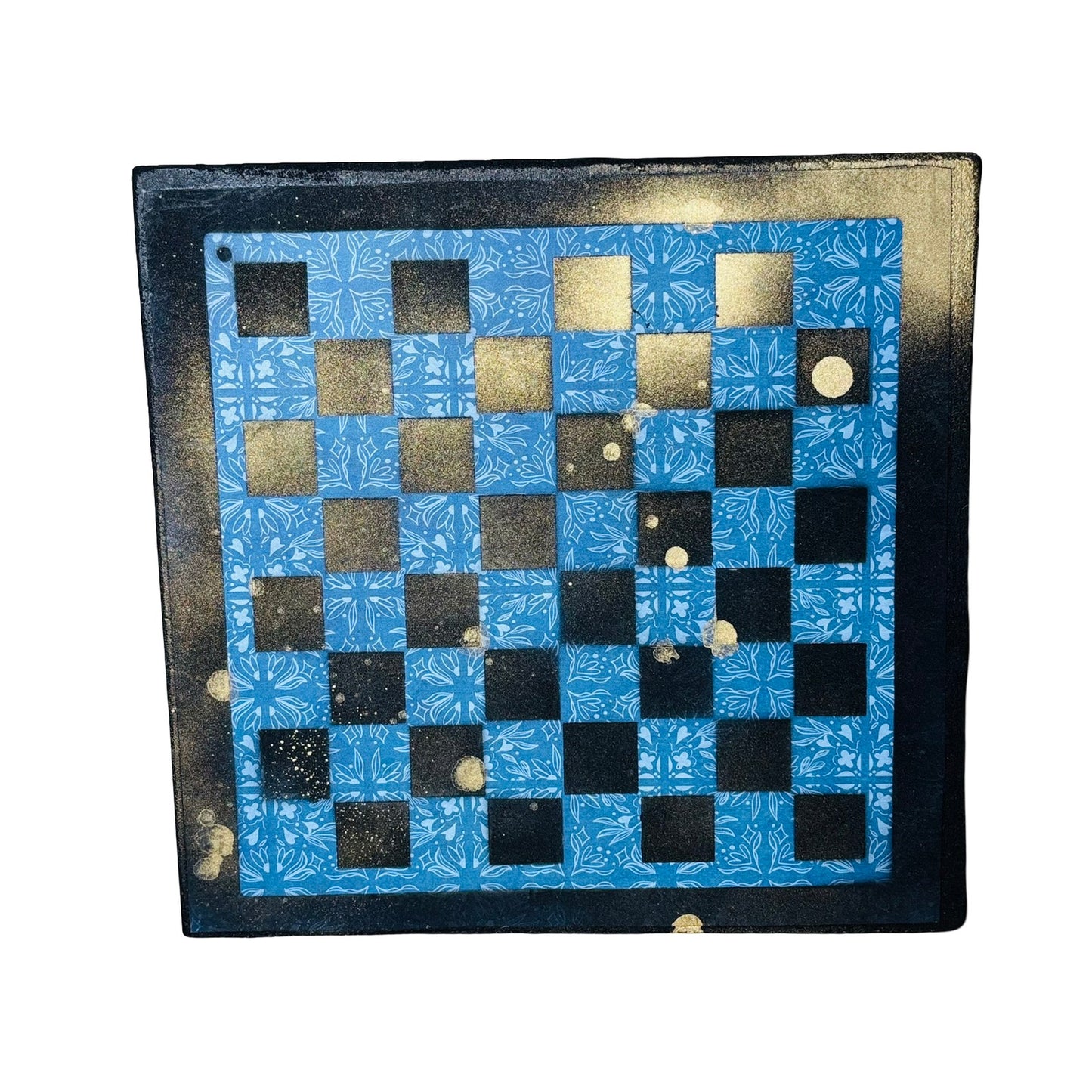 Black & Blue - Scrapbook Chess Board