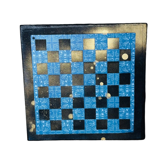 Black & Blue - Scrapbook Chess Board