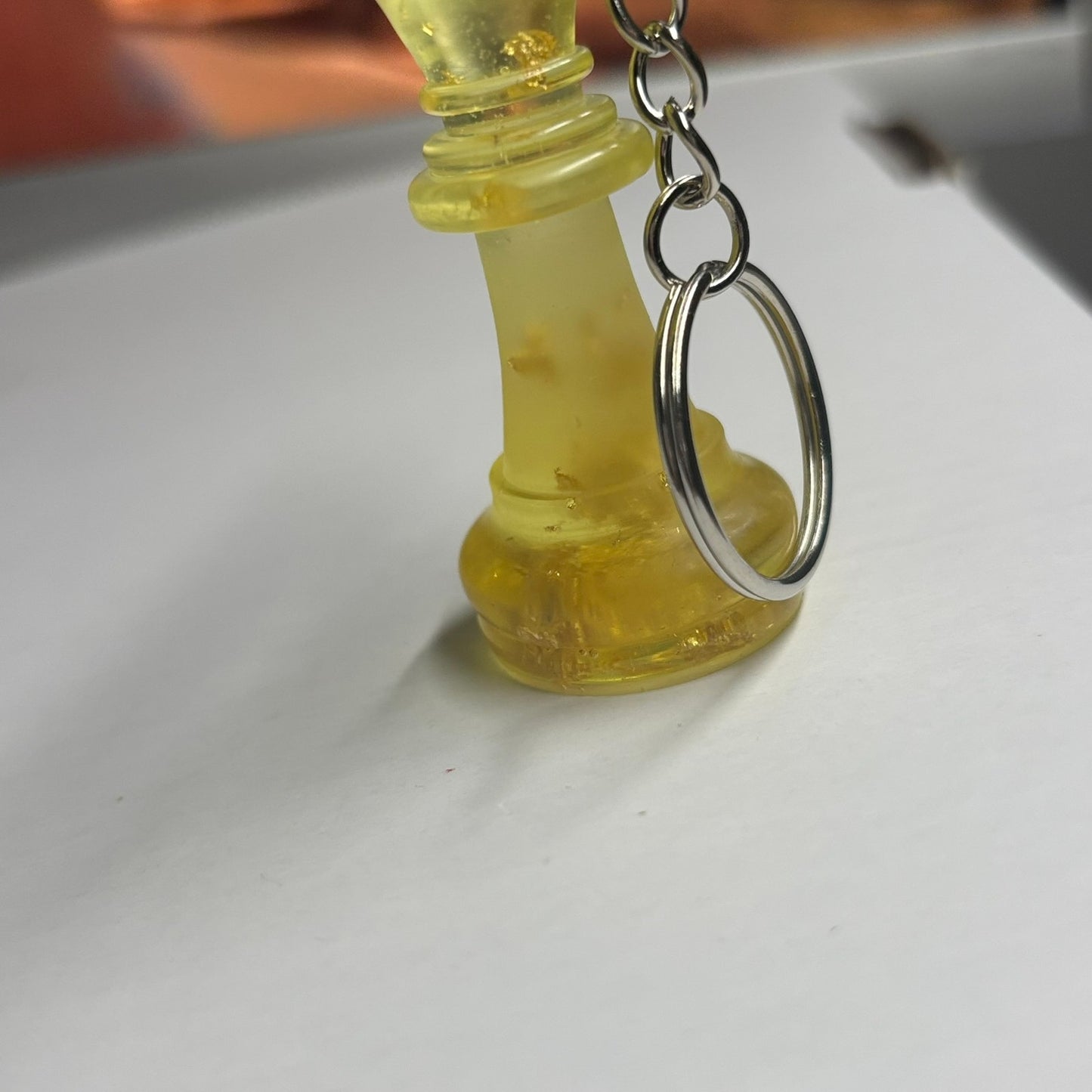 Yellow Crystal King - Handmade Resin Keychain