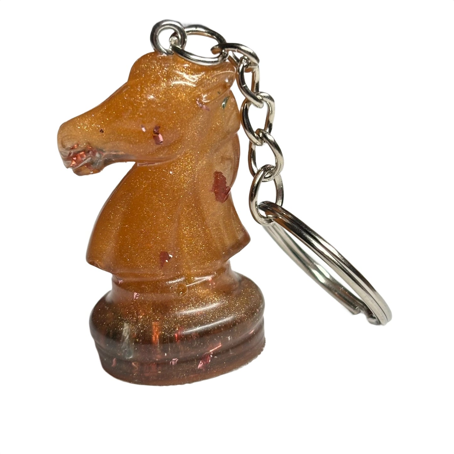 Orange Bronze Knight - Handmade Resin Keychain