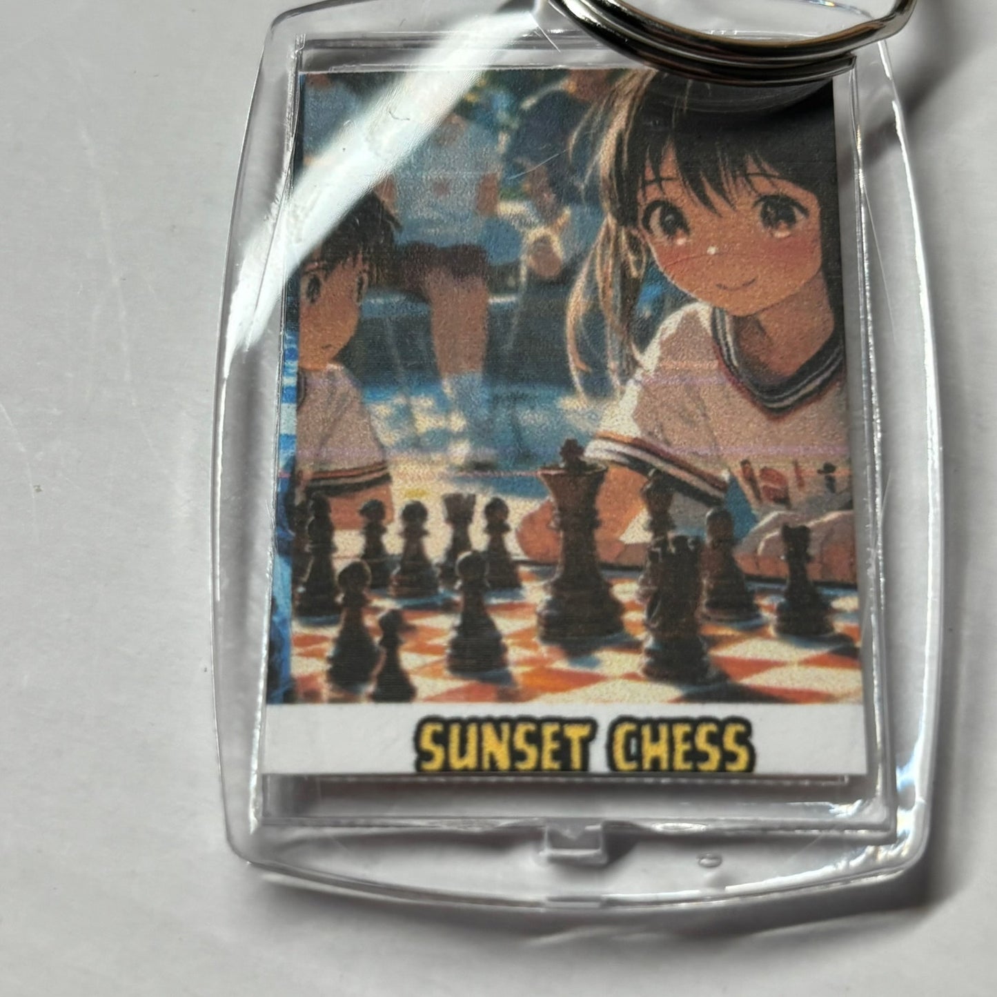 Anime Kid - Chess  Photo Keychain