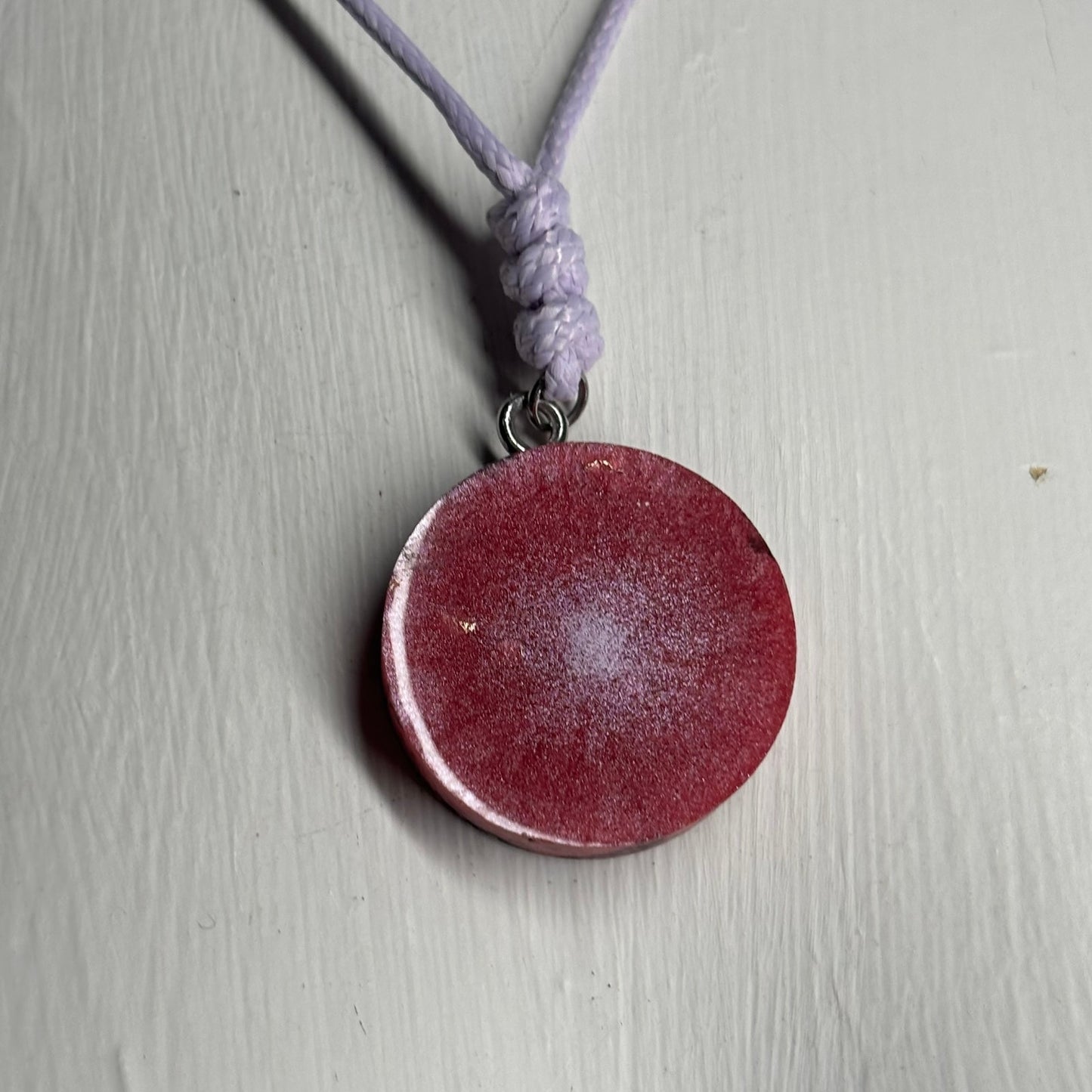 Purple/Pink Bishop - Handmade Resin Chess Necklace