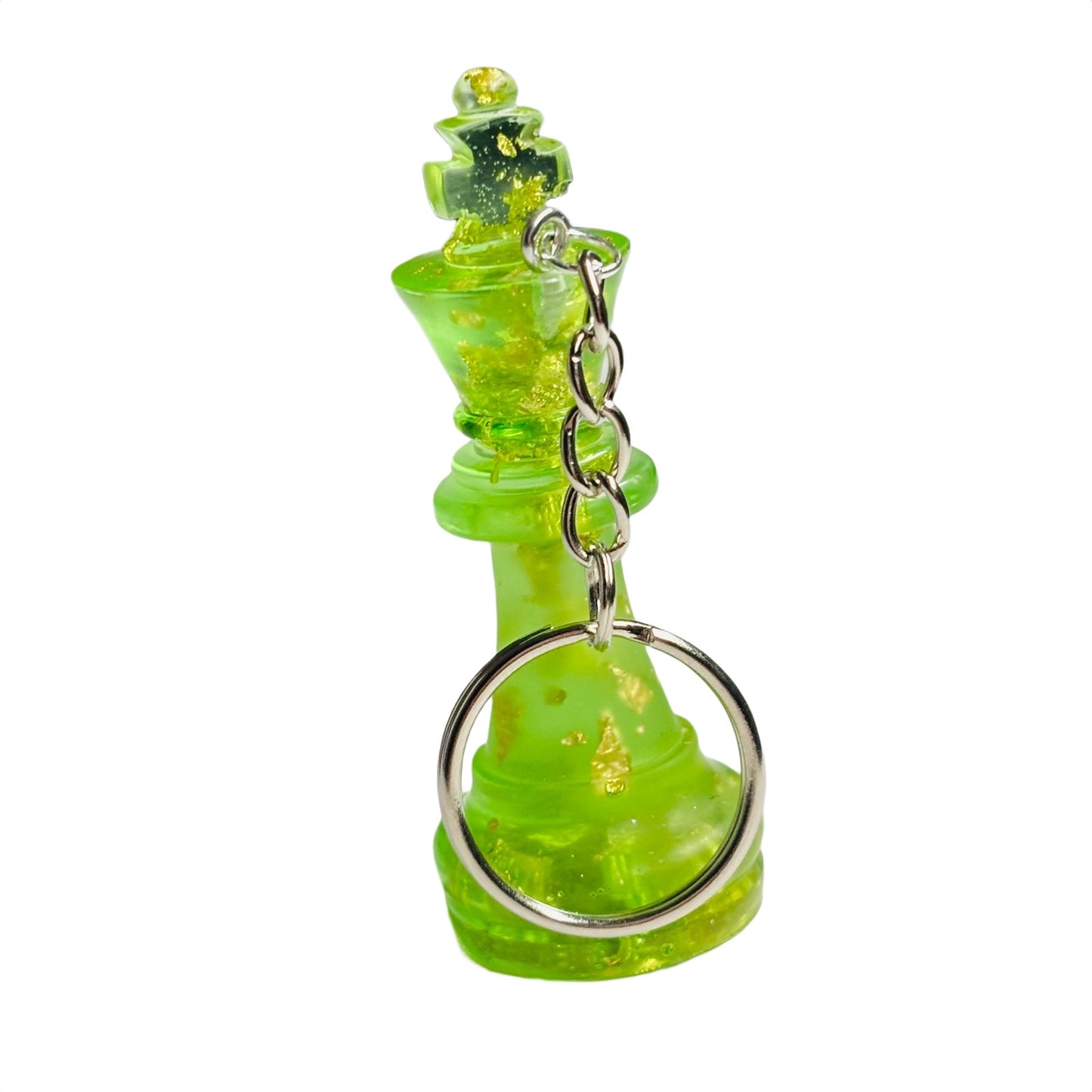 Cosmic Green King - Handmade Resin Keychain