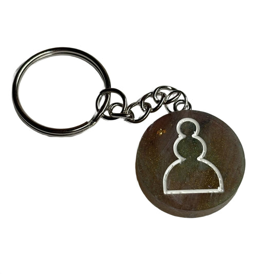 Coffee Brown Pawn - Handmade Resin Keychain