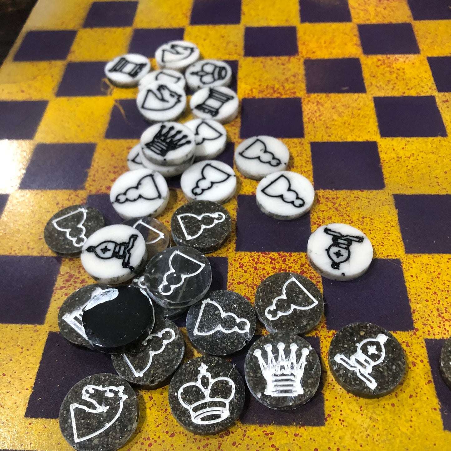 Royal Yellow - Painted Chess Set