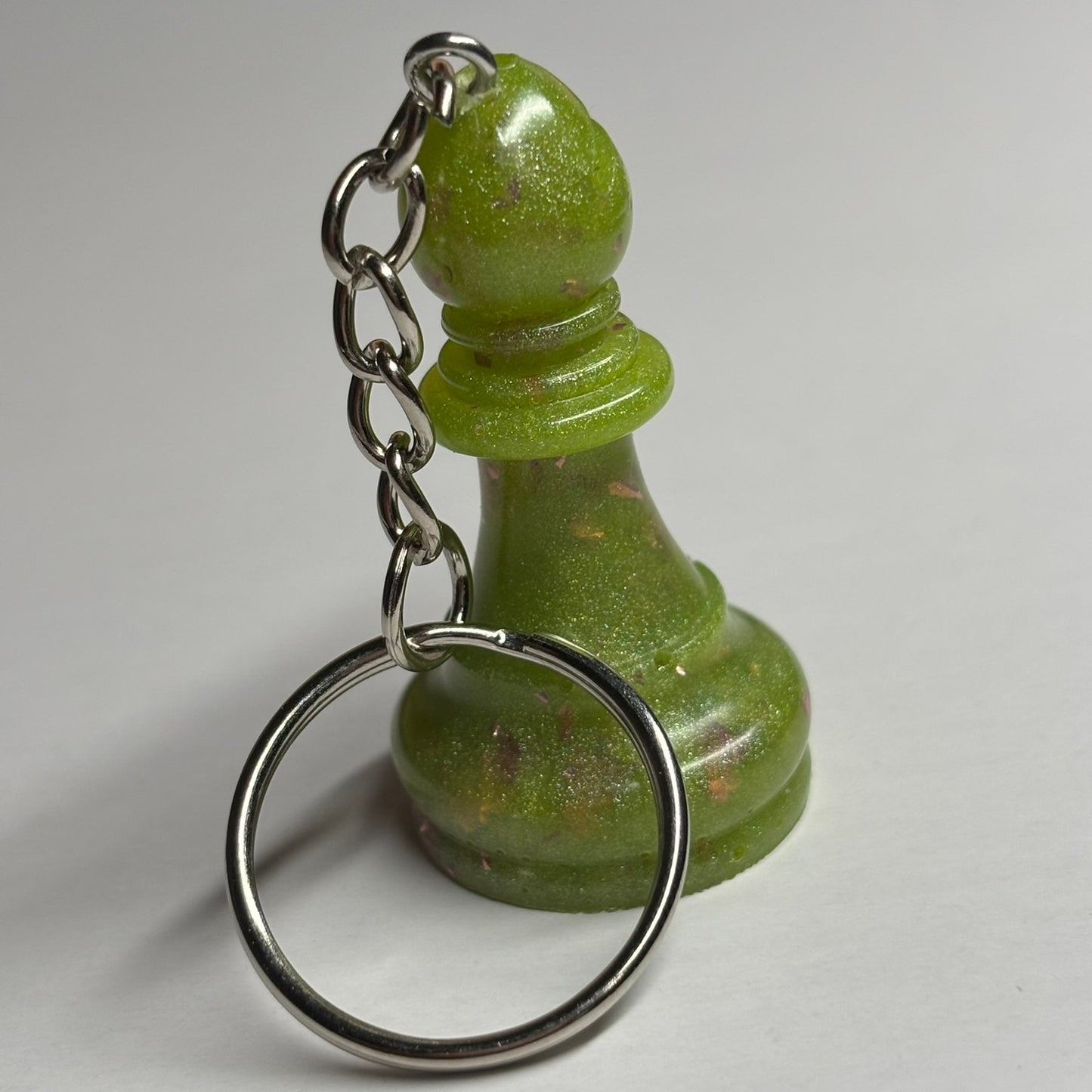Royal Green Bishop - Handmade Resin Keychain