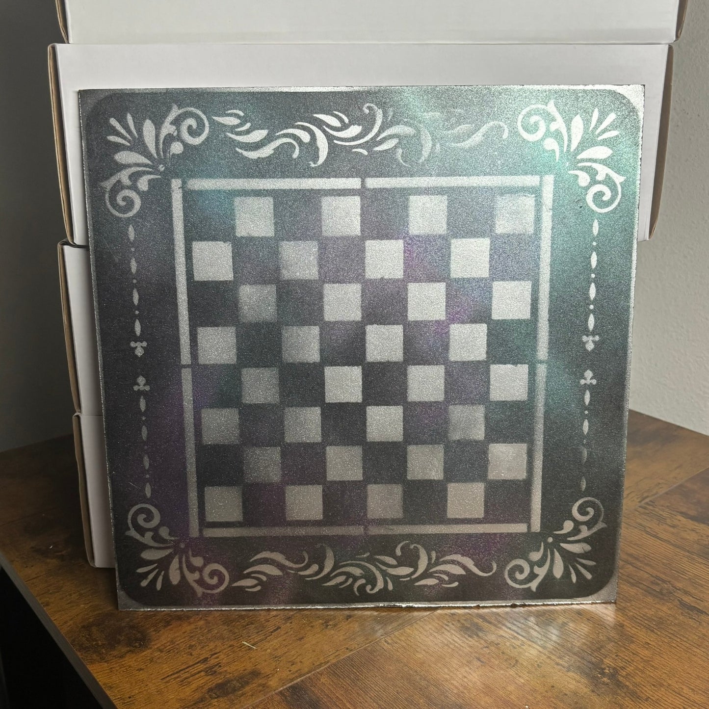 Mistic Space Hue - Painted Chess Board