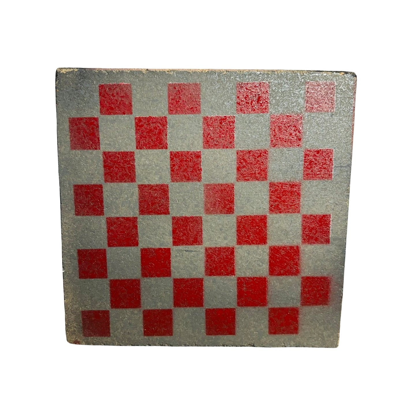Gray & Red - Painted Double Sided Chess Board
