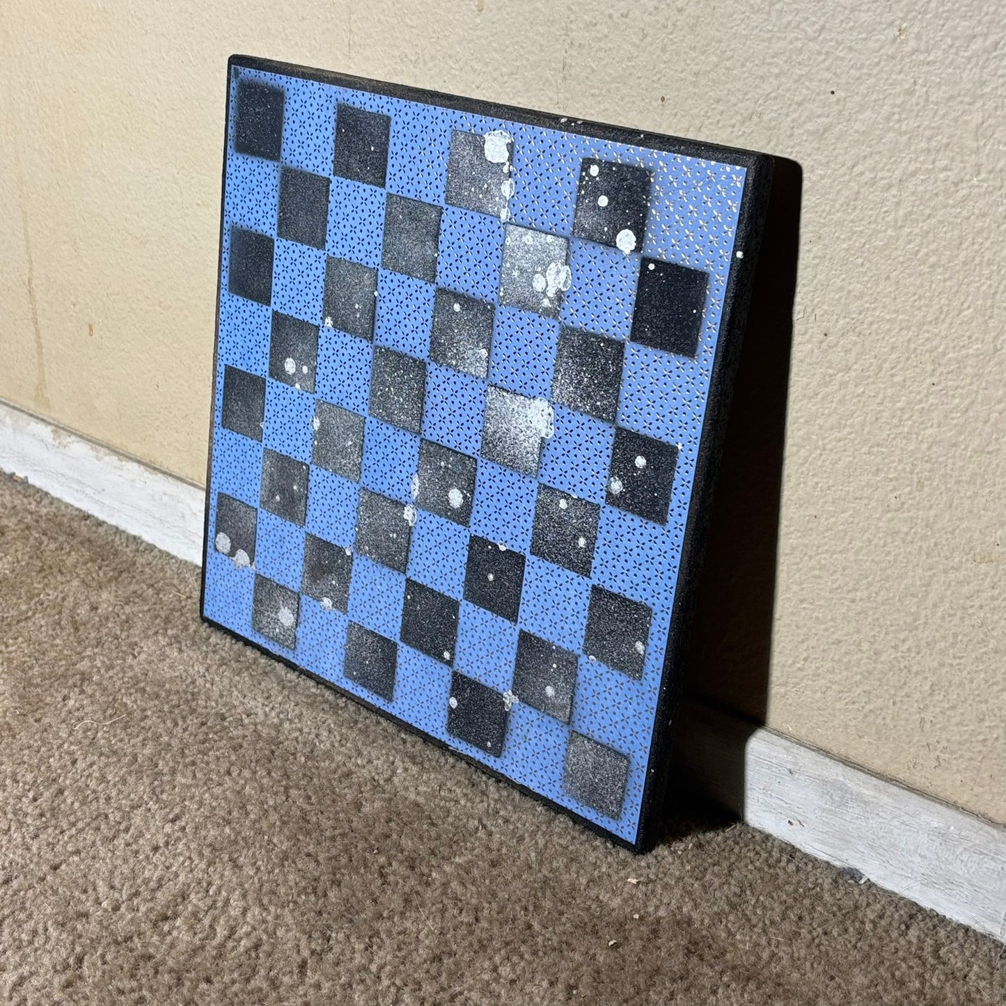 Blue Gold Foil - Scrapbook Chess Board