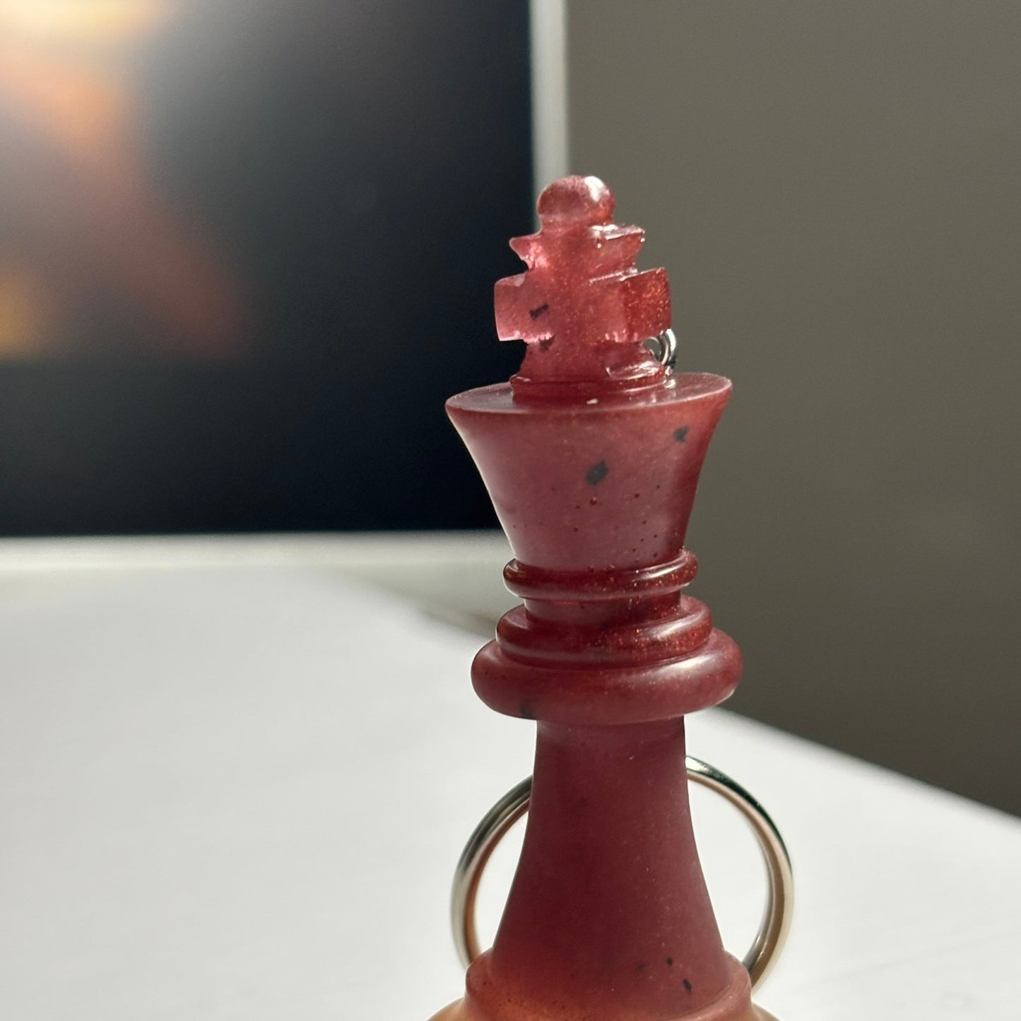 Crimson Red King - Handmade Resin Keychain