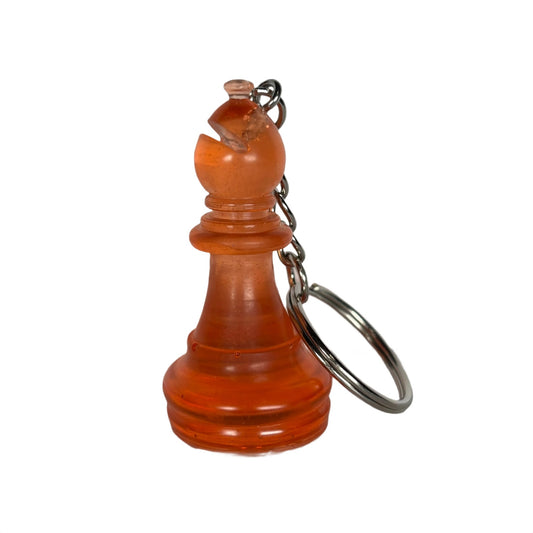 Orange Translucent Handmade Resin Keychain - One of a Kind Design