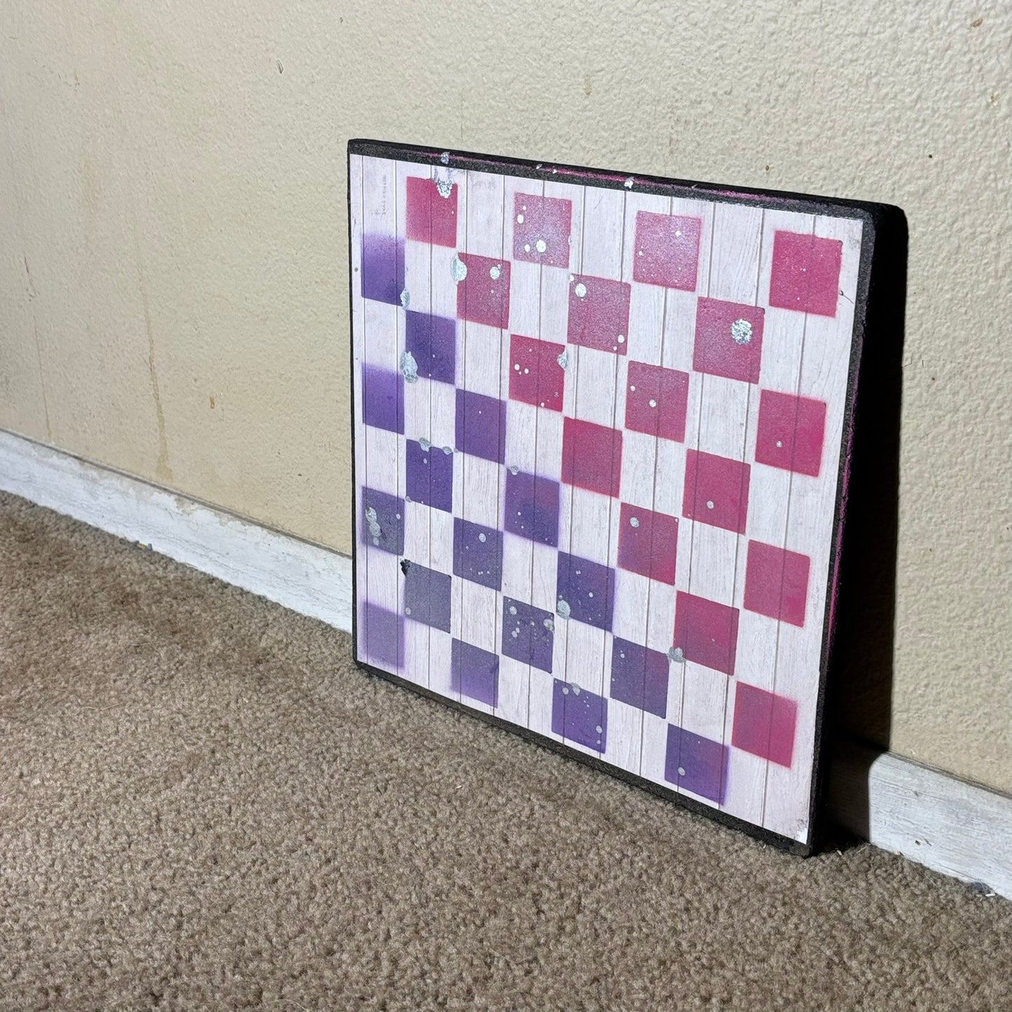 Purple Pink - Scrapbook Chess Board