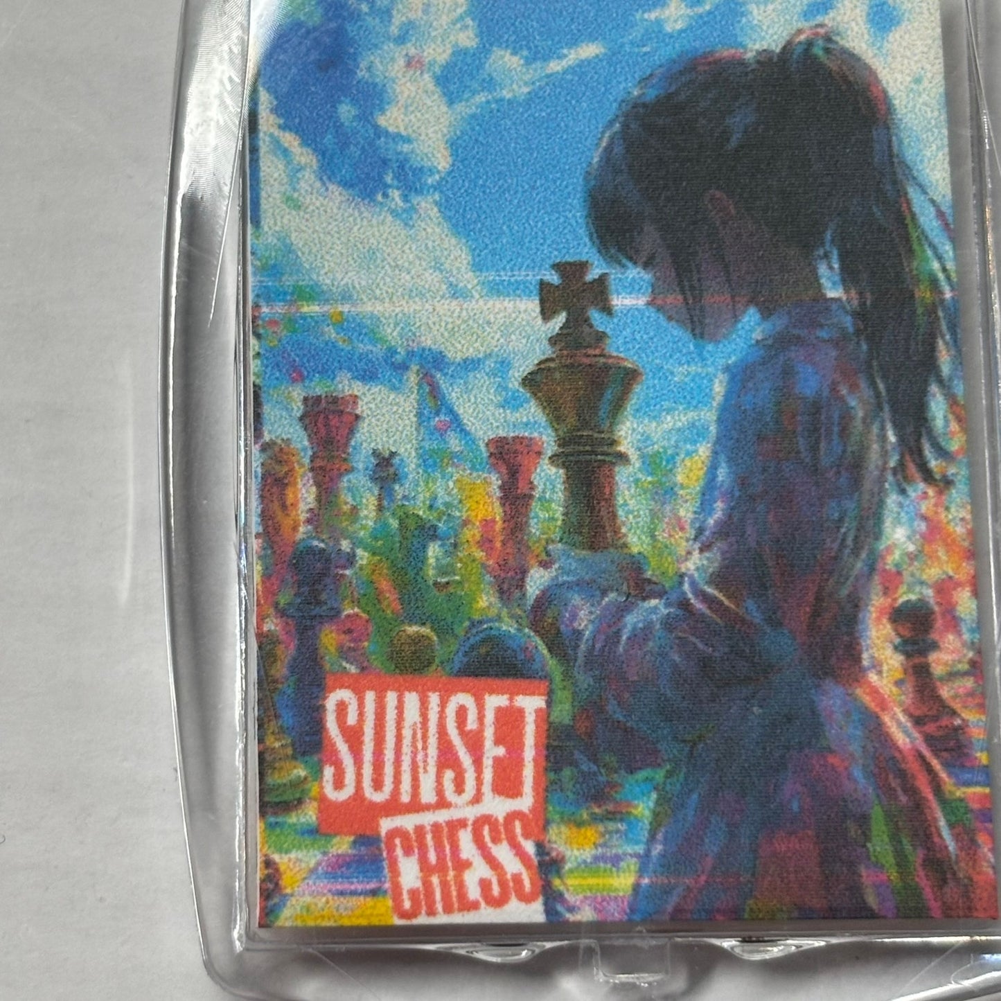 Vibrant Fields - Chess  Photo Keychain