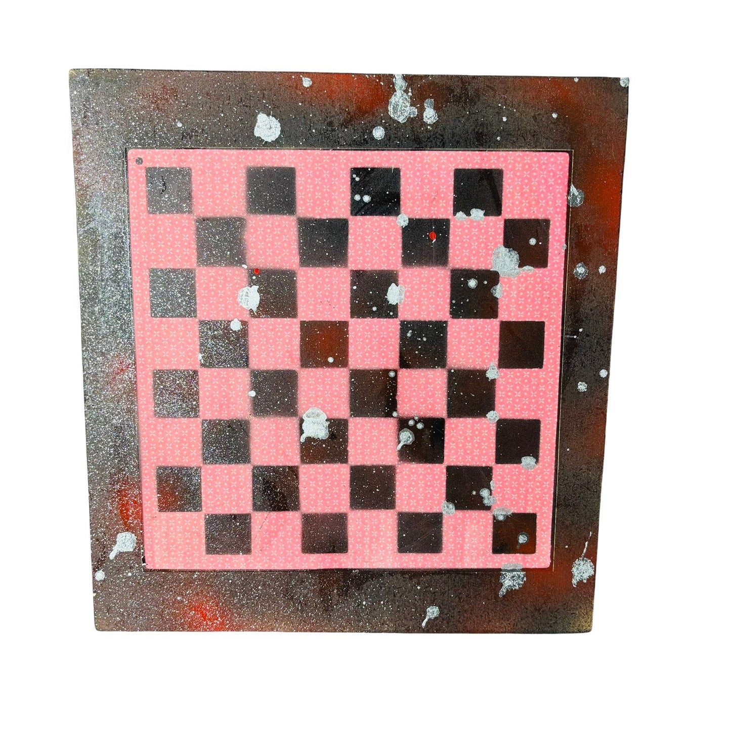Red Splash Hue - Large Scrapbook Chess Board